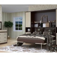 Шкаф-кровать двуспальная с прикроватными тумбами  44