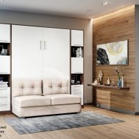 Шкаф-кровать двуспальная с полками  43