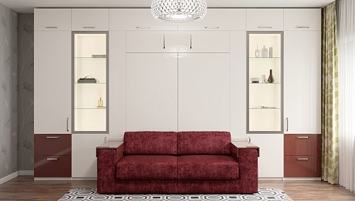 Шкаф-кровать цвет белый 36