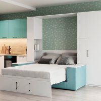 Шкаф-кровать с мягким изголовьем  39