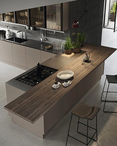 Кухня п-образная Квадро