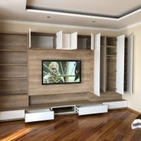 Стенка с полками под тв  модульная