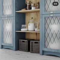 Голубая кухня в стиле прованс