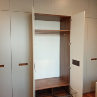 Шкаф в спальню серый