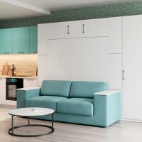 Шкаф-кровать с мягким изголовьем  39