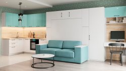 Шкаф-кровать с мягким изголовьем  39