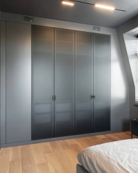 Шкаф графит в спальню