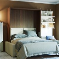 Шкаф-кровать двуспальная с диваном  40