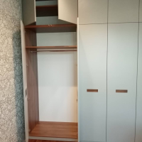 Шкаф в спальню серый