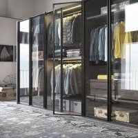 Шкаф распашной из стекла